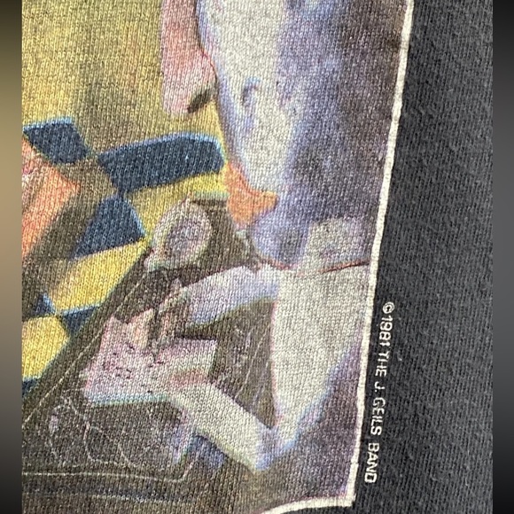 VTG RARE 1981 J. Geils Band Freeze Frame Crew Tour Concert Shirt Large Black - Picture 4 of 9